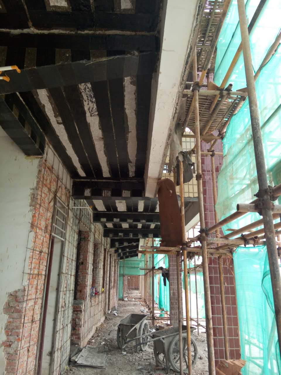 南京市浦口区龙山中学加固施工照片